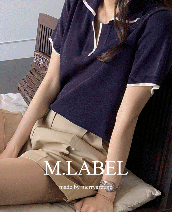 [M.LABEL] 썸머 배색 카라 (knit)*뉴 컬러 추가 ♡