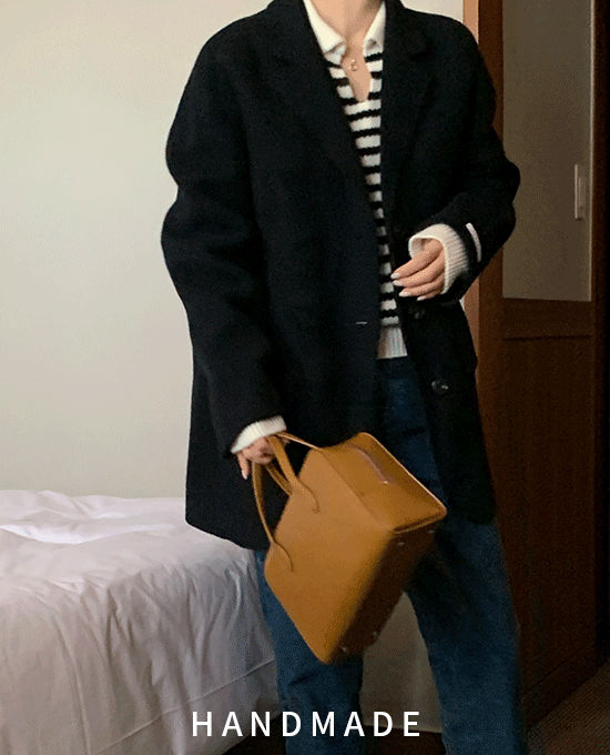 [hand made / wool 90%] 제이슨 하프 싱글 (coat) 베이지 단독주문시 당일발송