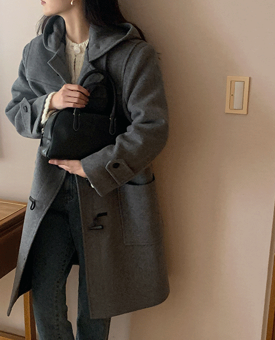 포츠 더플 하프 (coat)(알파카8%)(울70%)