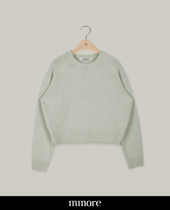 [mmore] Saddle round crop knit