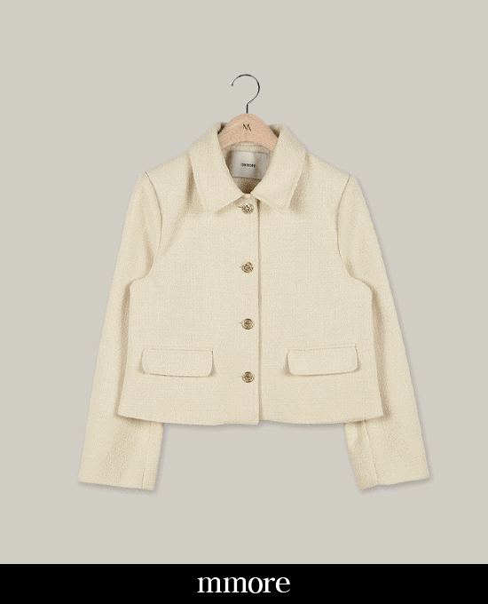 [mmore] mouche single collar tweed jacket단독주문시 당일발송