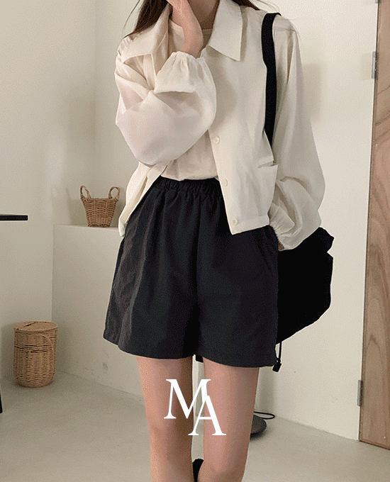 [M.LABEL] 나일론 썸머 밴딩팬츠 (shorts) 베이지 단독주문시 당일발송