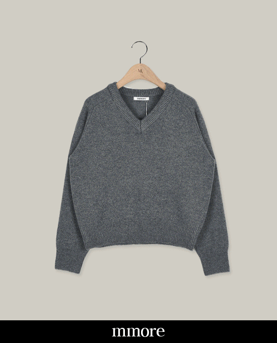 [mmore] saddle v neck knit (super fine merino wool 77%) *뉴 컬러 추가 ♡스카이/ 핑크 단독주문시 당일발송
