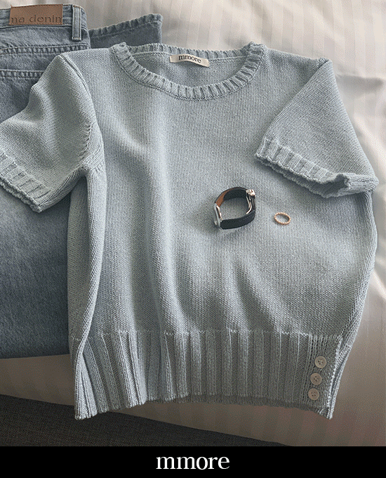 [11주년세일][지그재그니트최다판매][mmore] coliin side button knit* 베스트 상품 재진행아이보리 단독주문시 당일발송