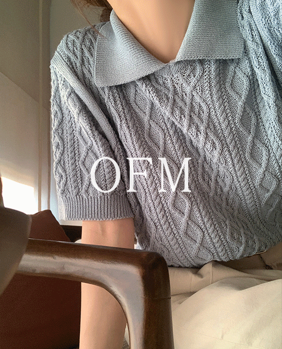[당일발송][ofm] 루어 카라 케이블 (knit)