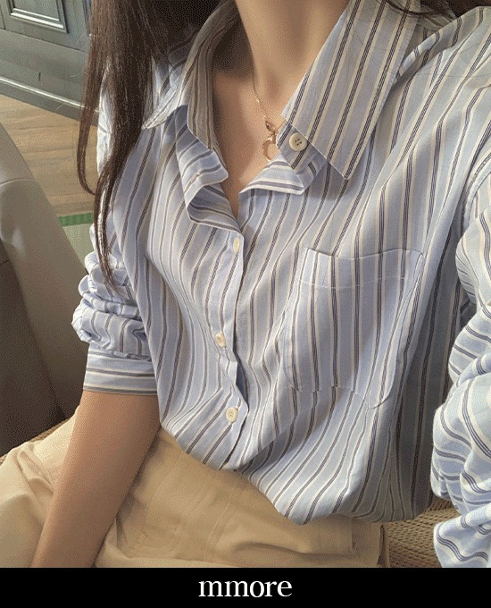 [당일발송][mmore] bold stripe shirts