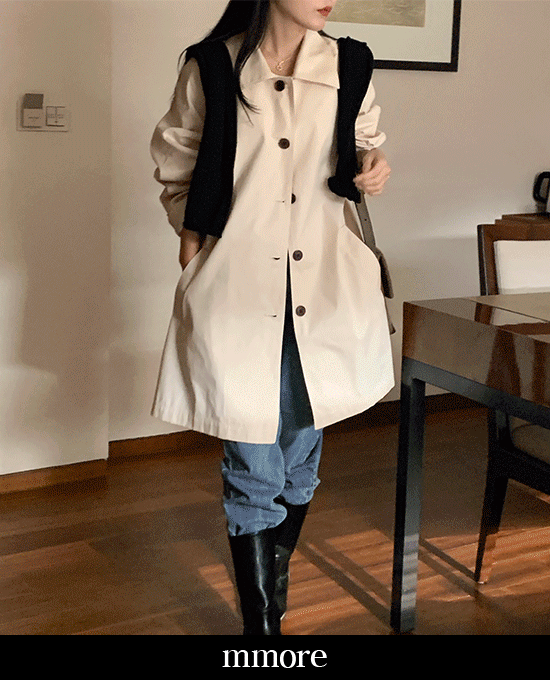 [mmore] london half trench coat 단독주문시 당일발송