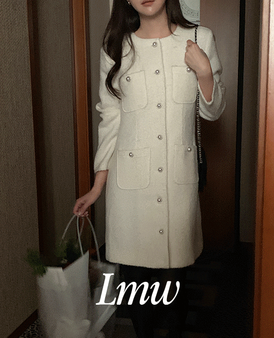 [l.m.w] classic pearl button tweed (ops)(울48%)단독주문시 당일발송
